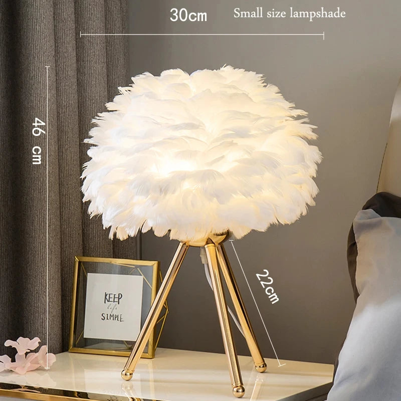 Feather Tripod Table Lamp