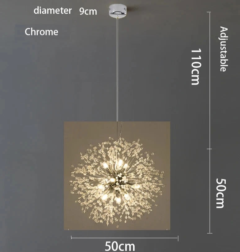 Celestial Dandelion Crystal Chandelier