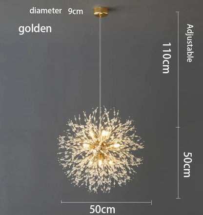 Celestial Dandelion Crystal Chandelier