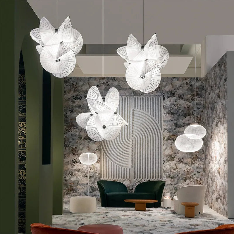 Ethereal Elegance Fabric Art Chandelier